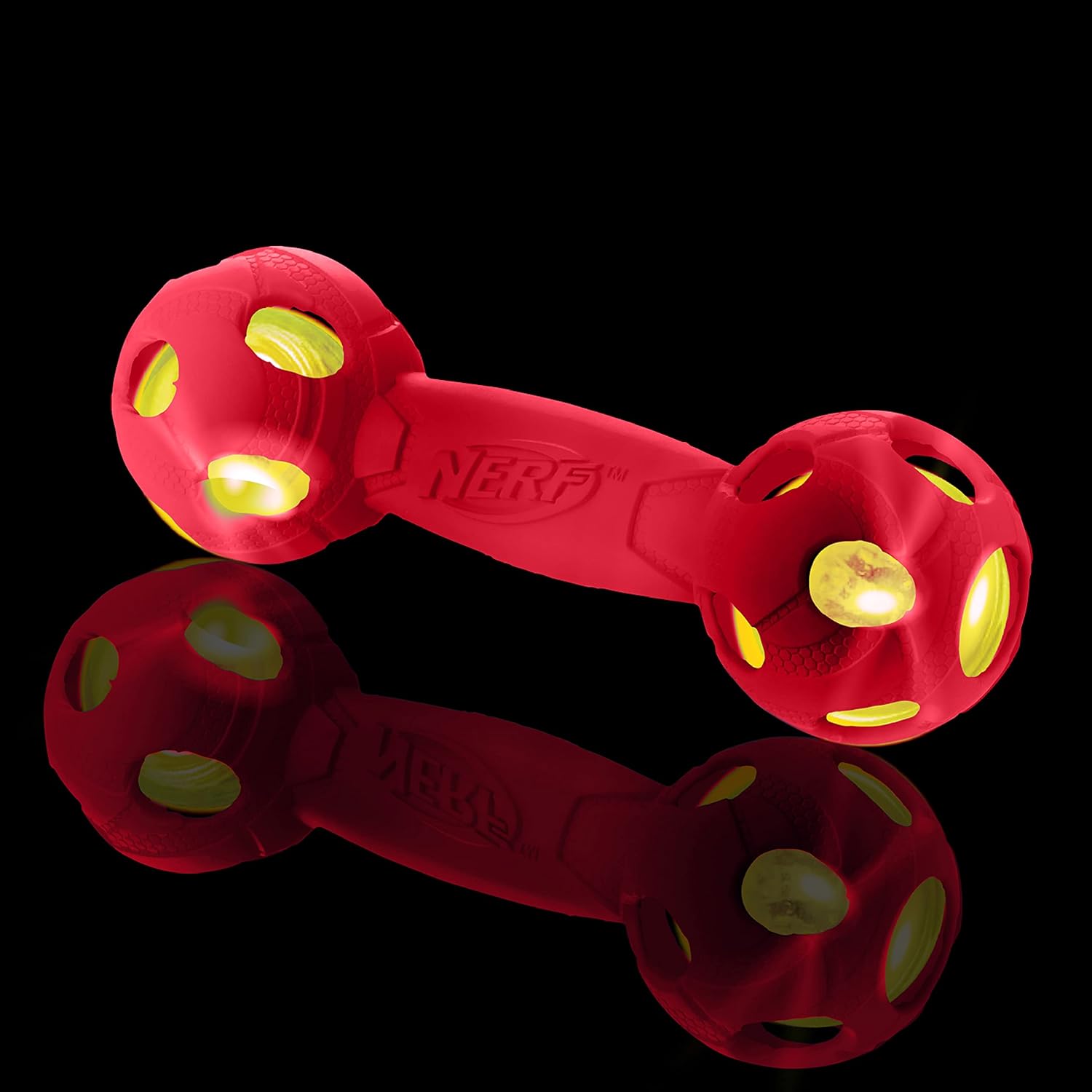Red Rubber Dog Toy, 7 Inches, Lightweight, Durable, Water Resistant P5997