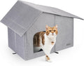 Outdoor Cat House Weatherproof Collapsible with Soft Warm Mat (20''*13''*16'') F999
