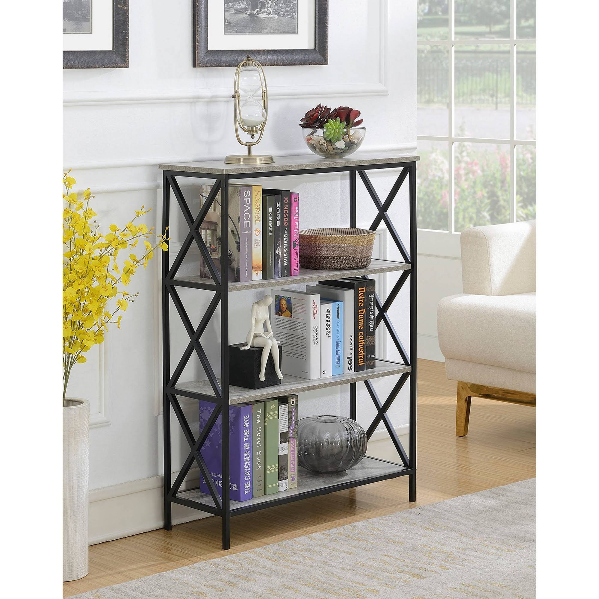 4 Tier Faux Birch Bookcase V747