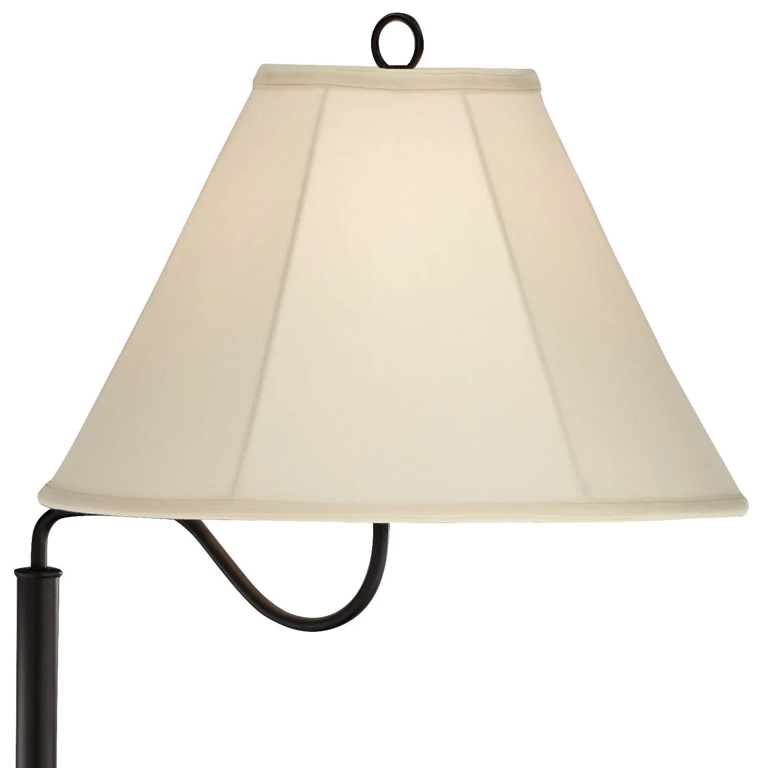 55" Tall Wood Floor Lamp with Off White Shade P167