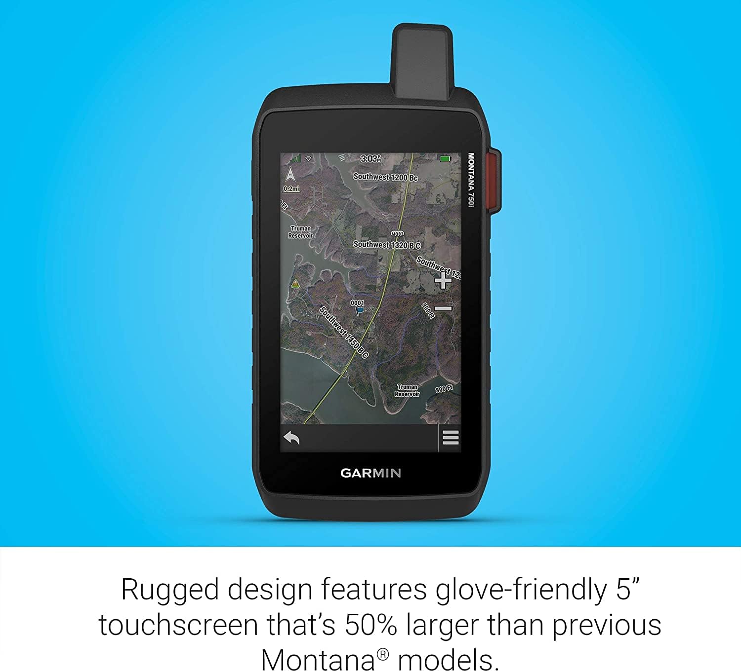 Rugged GPS Touchscreen Navigator with inReach Technology and North America Maps N931
