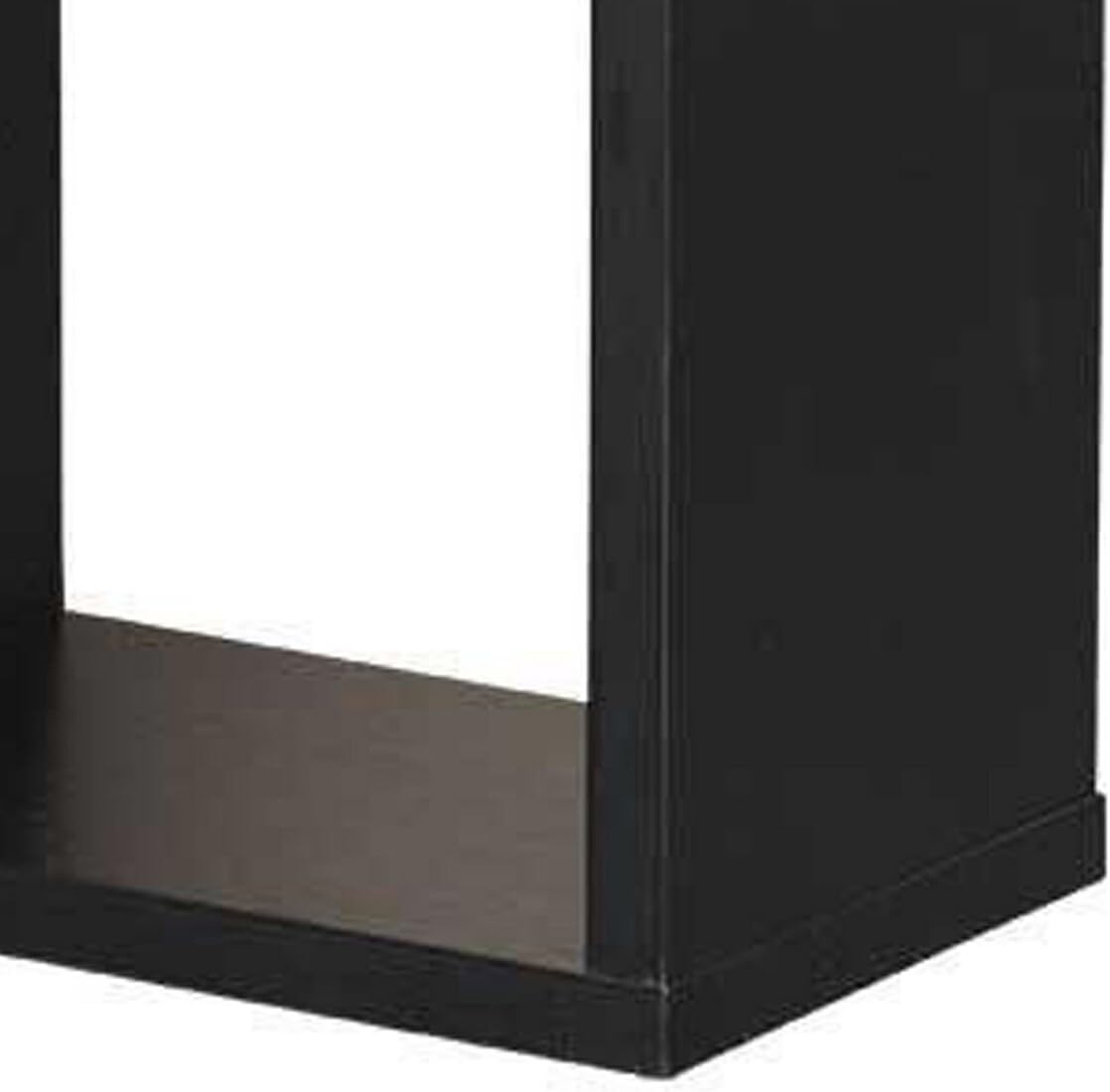 Black and Gray Wooden Bookcase with 4 Doors and 6 Shelves N4517