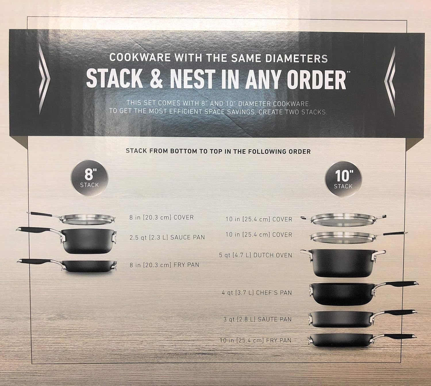 9pc Hard-Anodized Nonstick Cookware Set D994974
