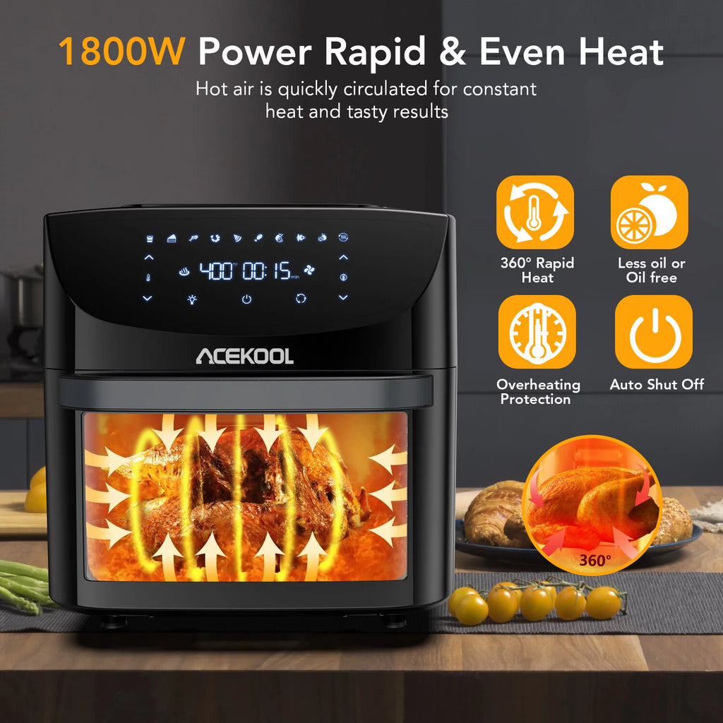 19 Qt 1800 W 10-in-1 Digital Air Fryer Oven D5267