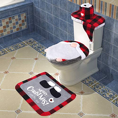 Set of 5 Toilet Seat Cover and Rug Set E515387