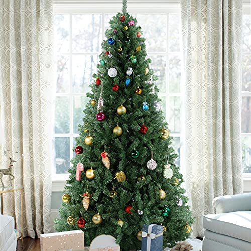 6ft Artificial Christmas Tree with Metal Hinges and Foldable Base D295856