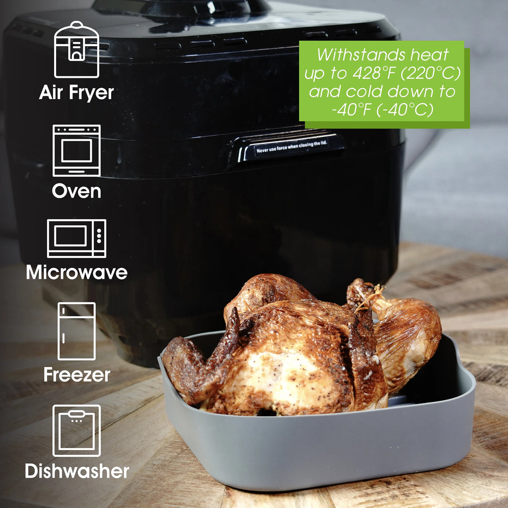 Square Air Fryer Silicone Liner with Gloves V3283