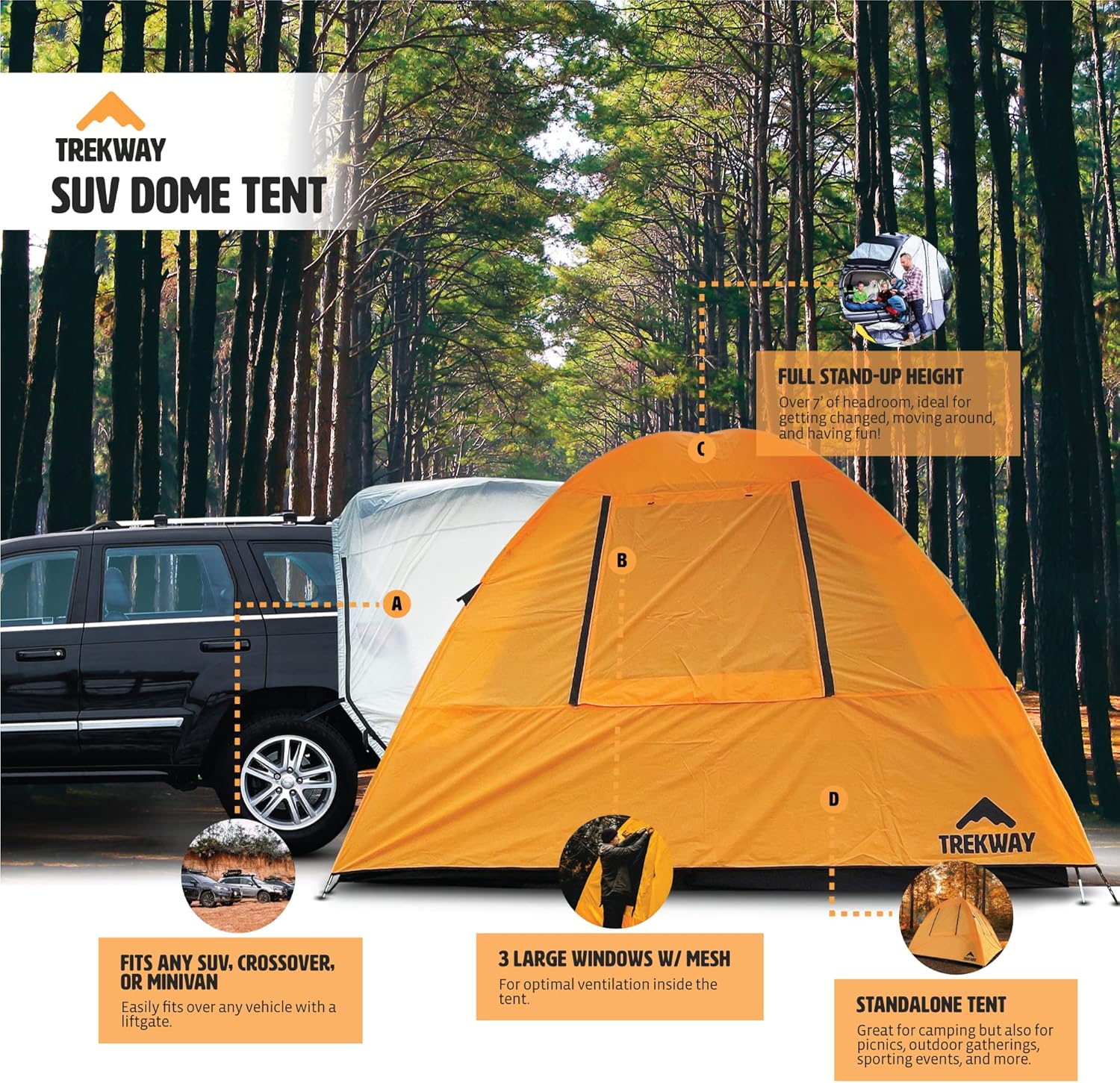9' x 9' Waterproof Instant Camping Tent M742