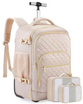 Black 17 Inch Rolling Backpack with Wheels A389