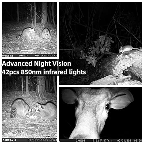 2 Pack Trail Cameras with Night Vision Motion Activated Waterproof 30MP Hunting Game Camera 1080P HD Trail Cam with SD Card Z785