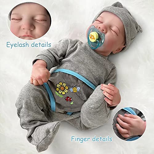18 Inch Gray Realistic Reborn Baby Doll Y445
