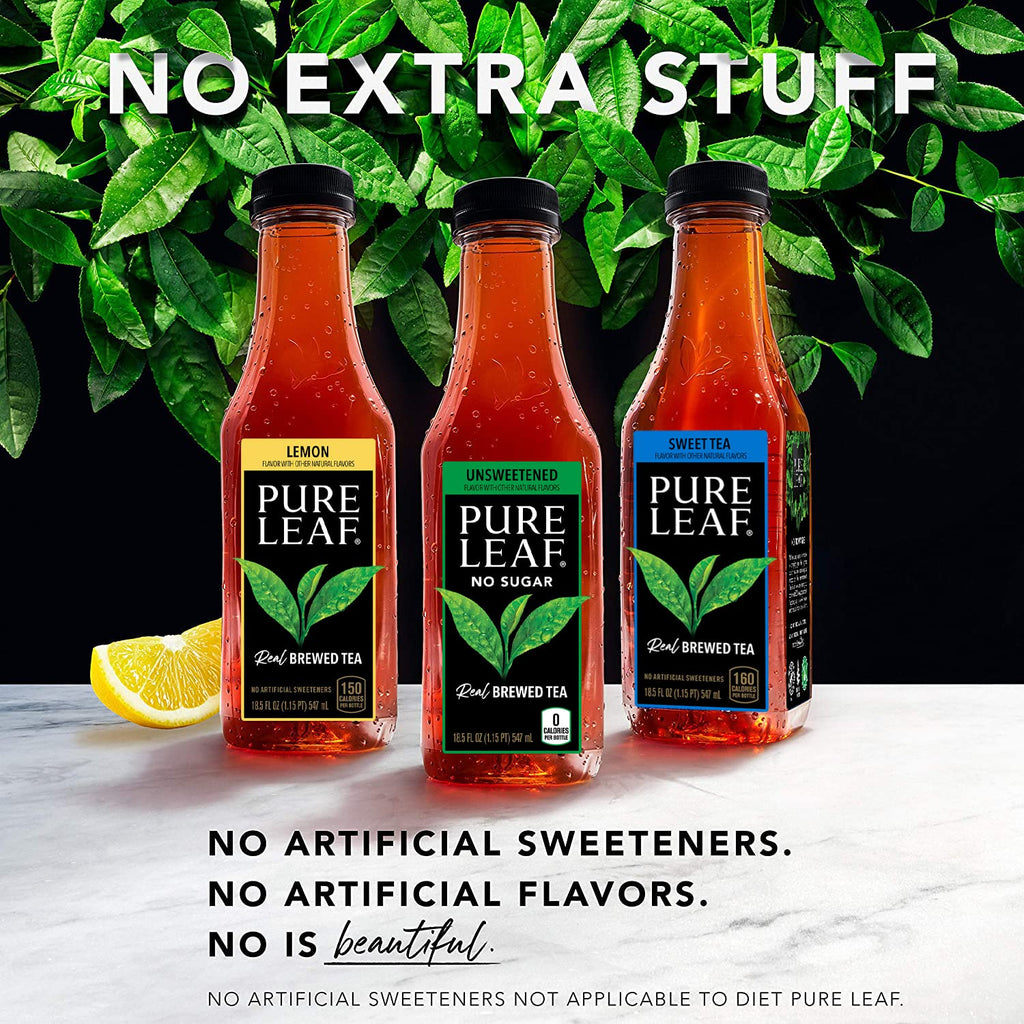 Unsweetened Real Brewed Tea, 18.5 Fl Oz (Pack of 12) Q1342