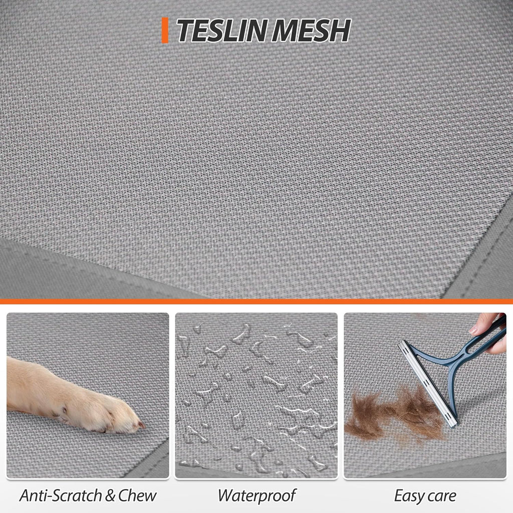 Grey 42 Inch Elevated Dog Bed with Mesh N918