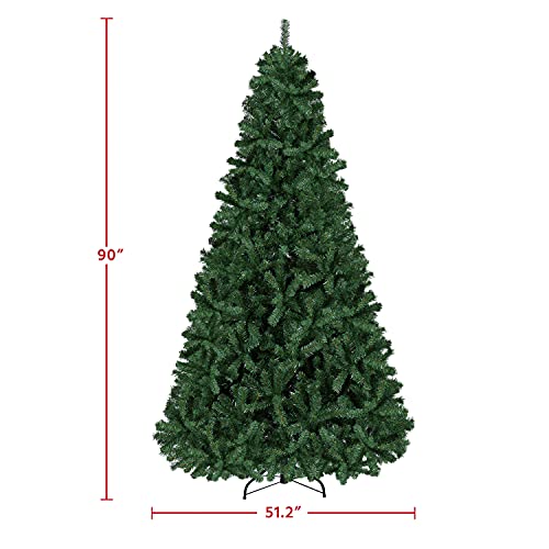 6ft Artificial Christmas Tree with Metal Hinges and Foldable Base D295856