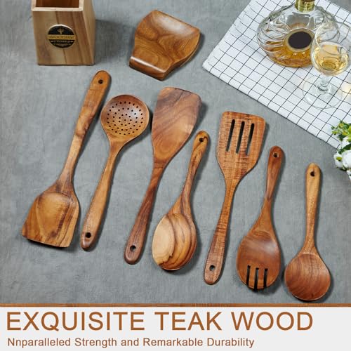 Natural Teak Wooden Kitchen Utensils Set T55951
