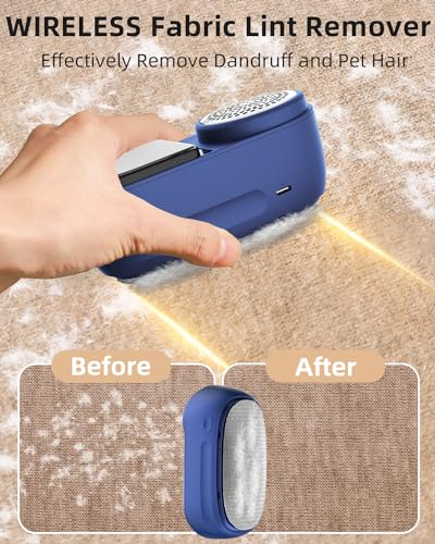 Fabric Shaver, 6-Leaf Blades, Rechargeable, 2600mAh Battery Operated Y936