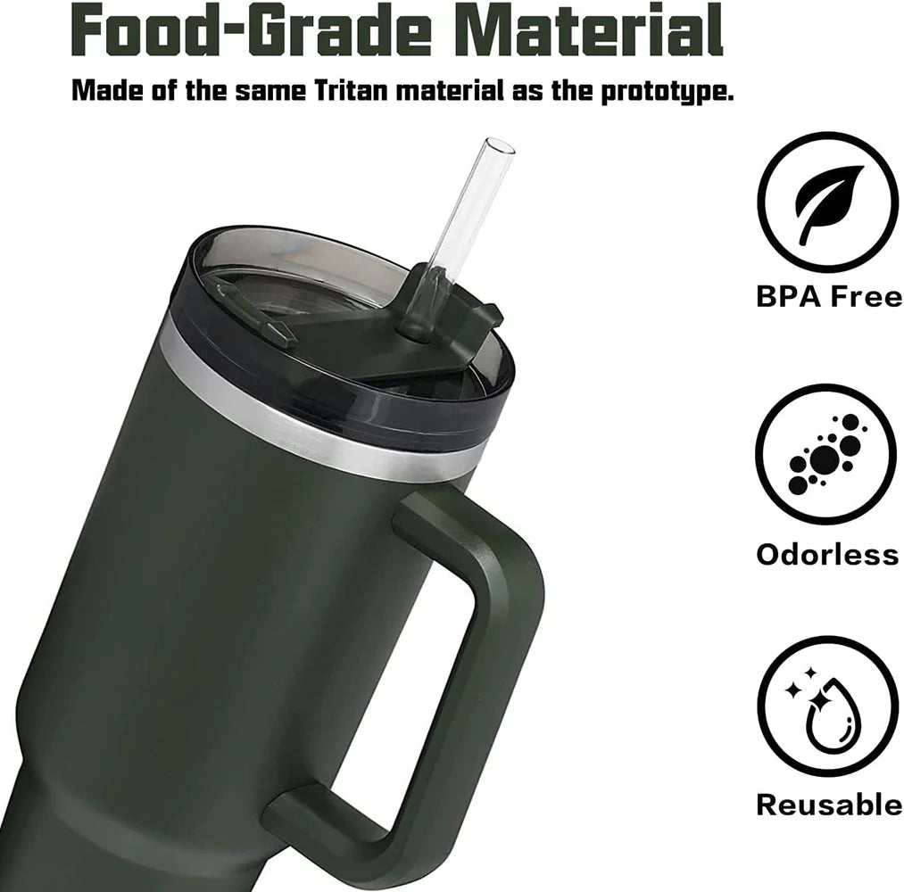 40 OZ Stainless Steel Insulated Travel Tumbler with Straw Y3503
