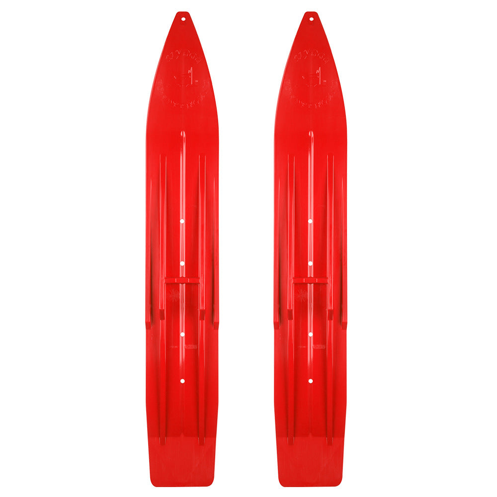 Pair of Indy Red Snowmobile Skis H25577