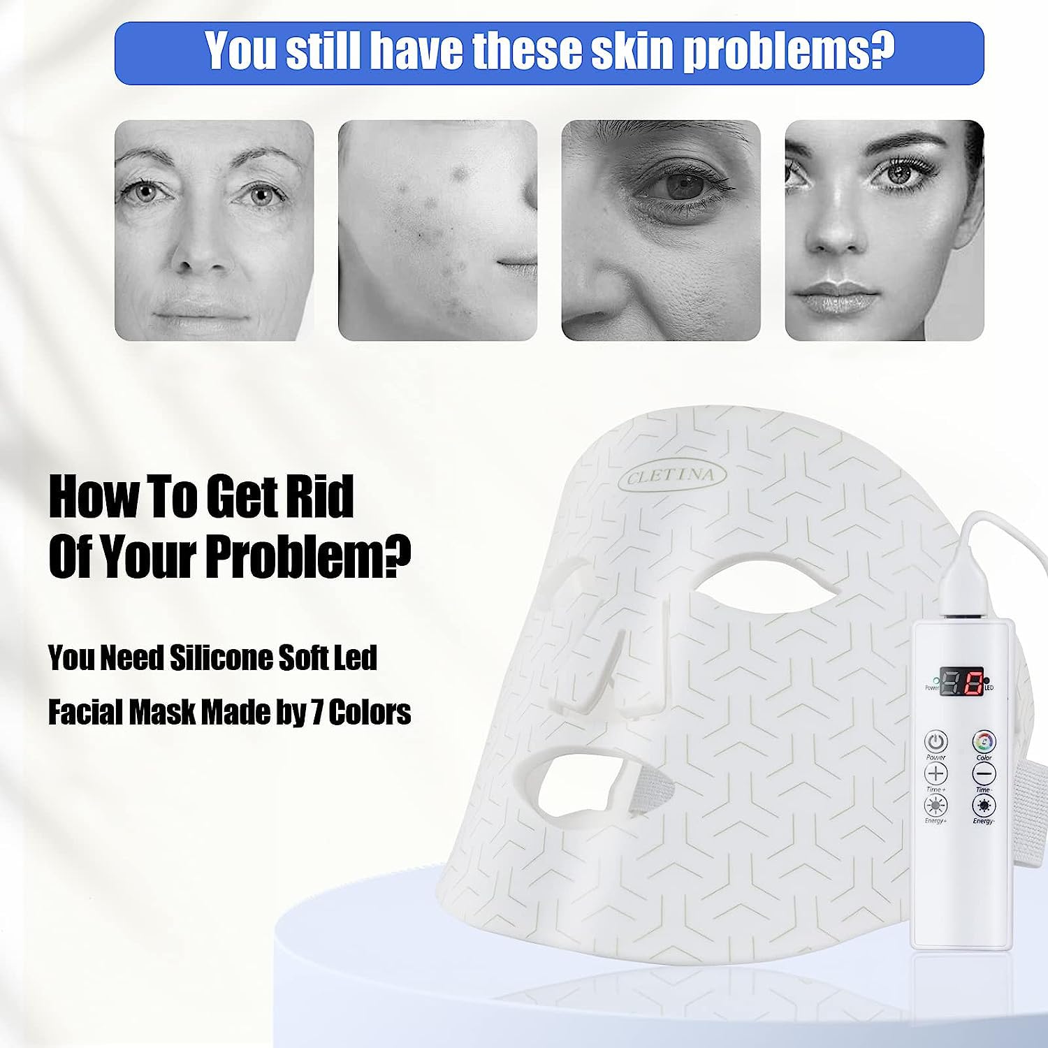 7 Colors LED Face Mask I79873