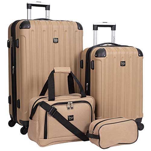 Black 4-Piece Hardside Luggage Set U866