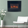 Black Curved Glass Electric Fireplace D107052