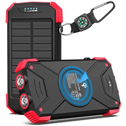 10,000mAh Solar Power Bank with Wireless Charging Q504