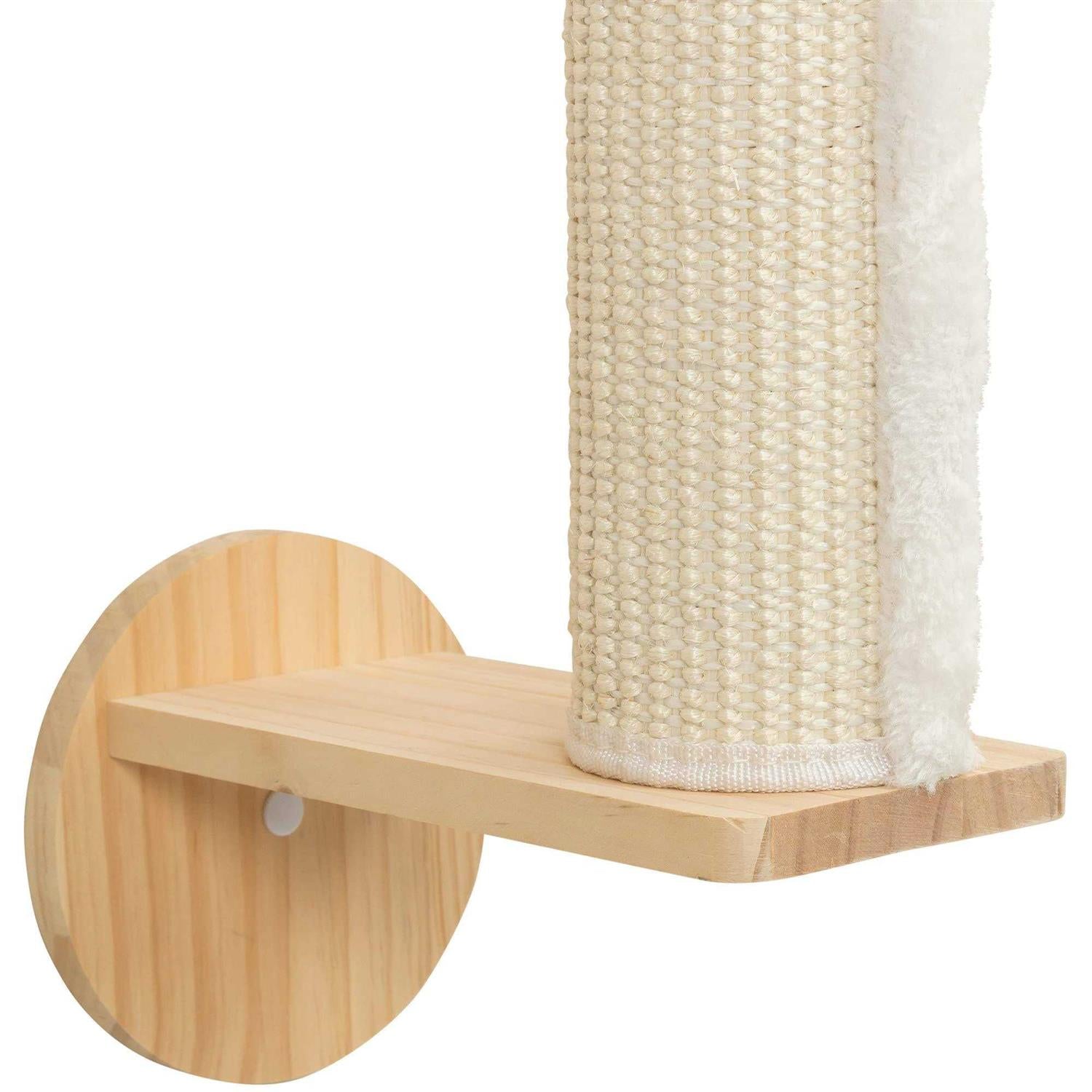 Wall Mount Cat Scratching Post with Perch M11858