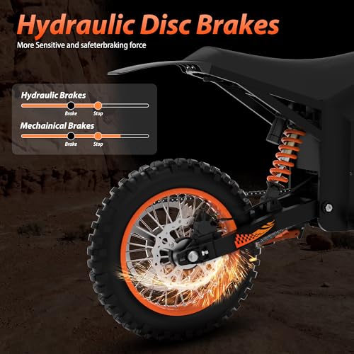 48V 21AH Electric Dirt Bike with 14"/12" Fat Tire O6580