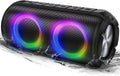 Portable Bluetooth Speaker with 24W Stereo Sound, RGB Lights, 24H Playtime, IPX6 Waterproof Z3882