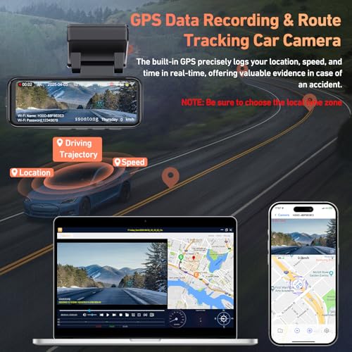 4K Dash Cam Front and Rear with 32GB Card M840