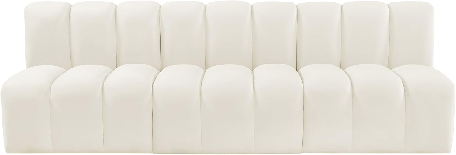 Cream Velvet Sofa G4791
