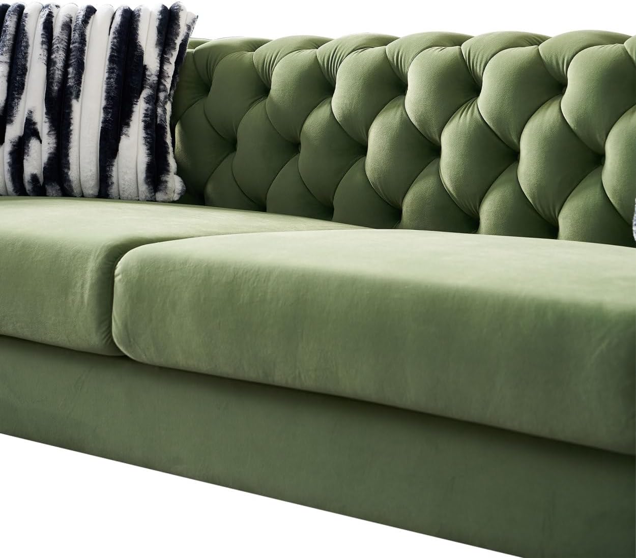 Mint Green Velvet Tufted Sofa F540