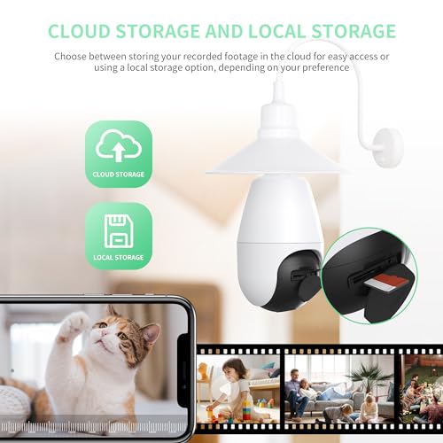 5G Light Bulb Security Camera with Auto Tracking L76121