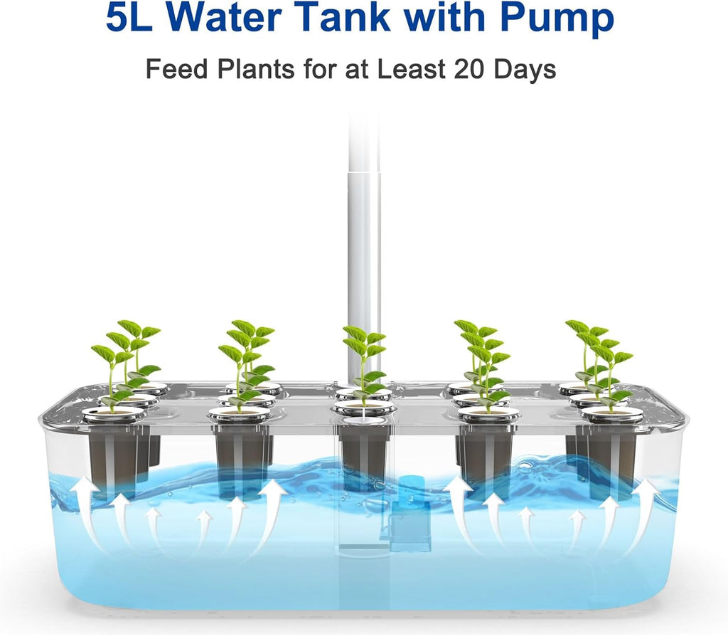 14 Pods Hydroponics Growing System with Grow Light V5474