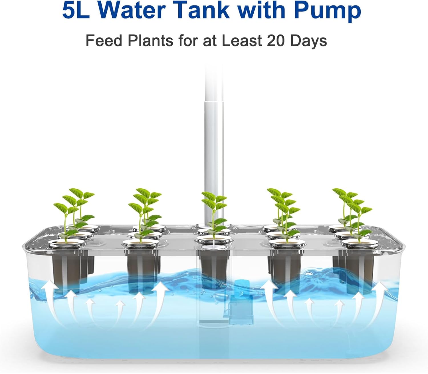 14 Pods Hydroponics Growing System with Grow Light V5474