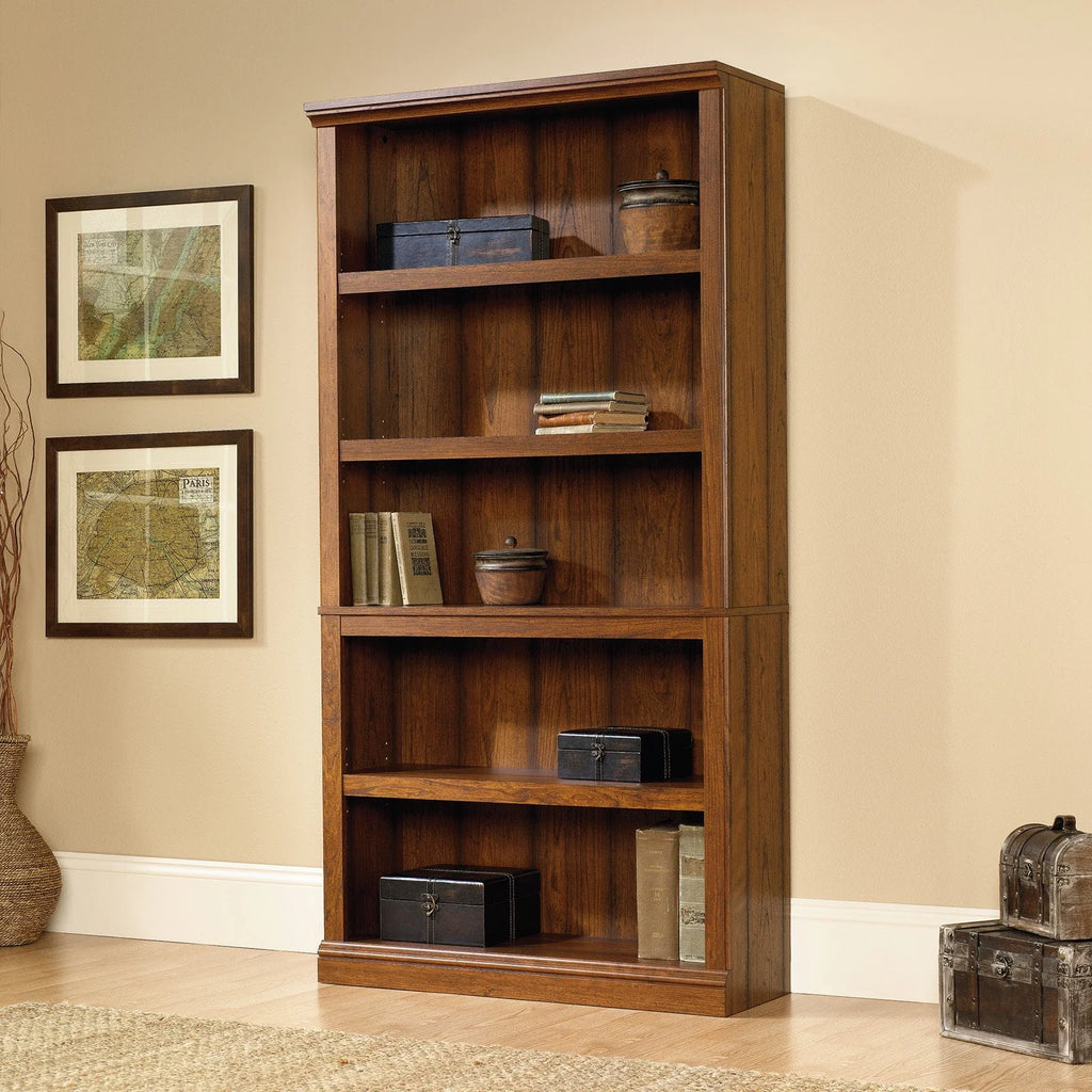 Chalked Chestnut 5-Shelf Bookcase Z893