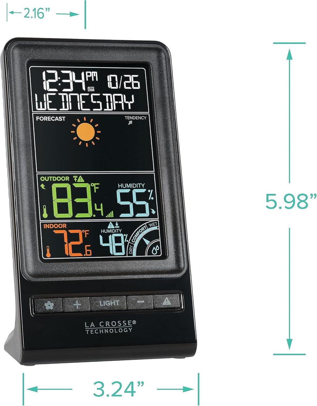 Black Digital Wireless Forecast Station L8053