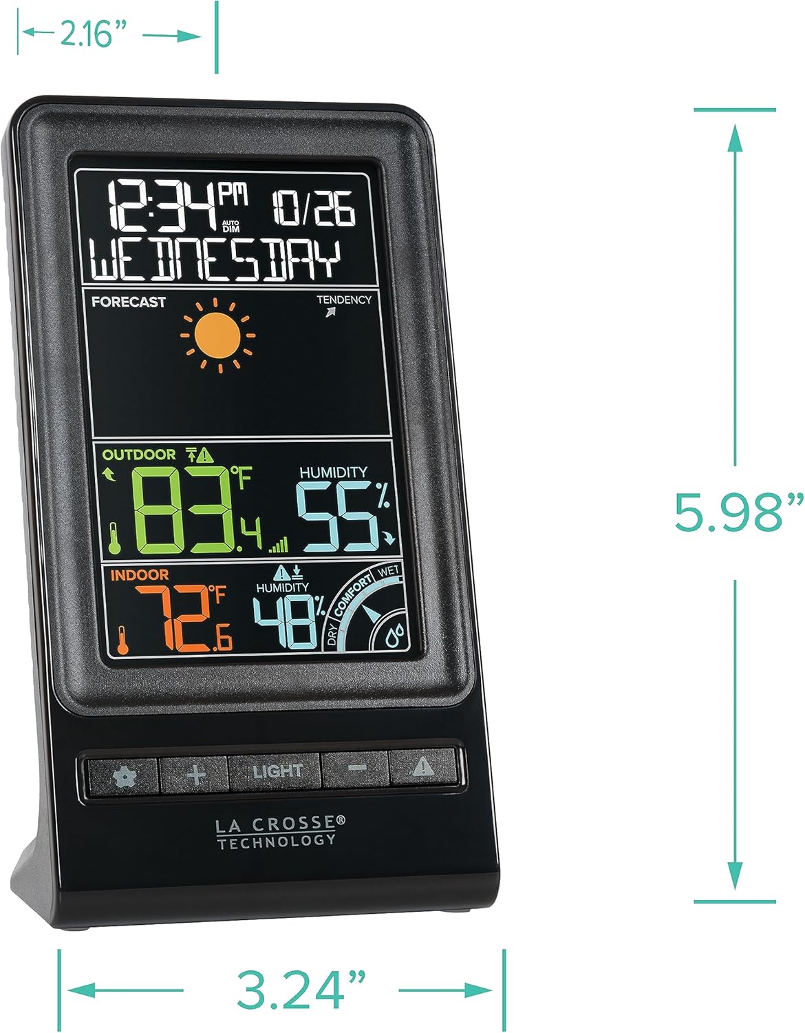 Black Digital Wireless Forecast Station L8053
