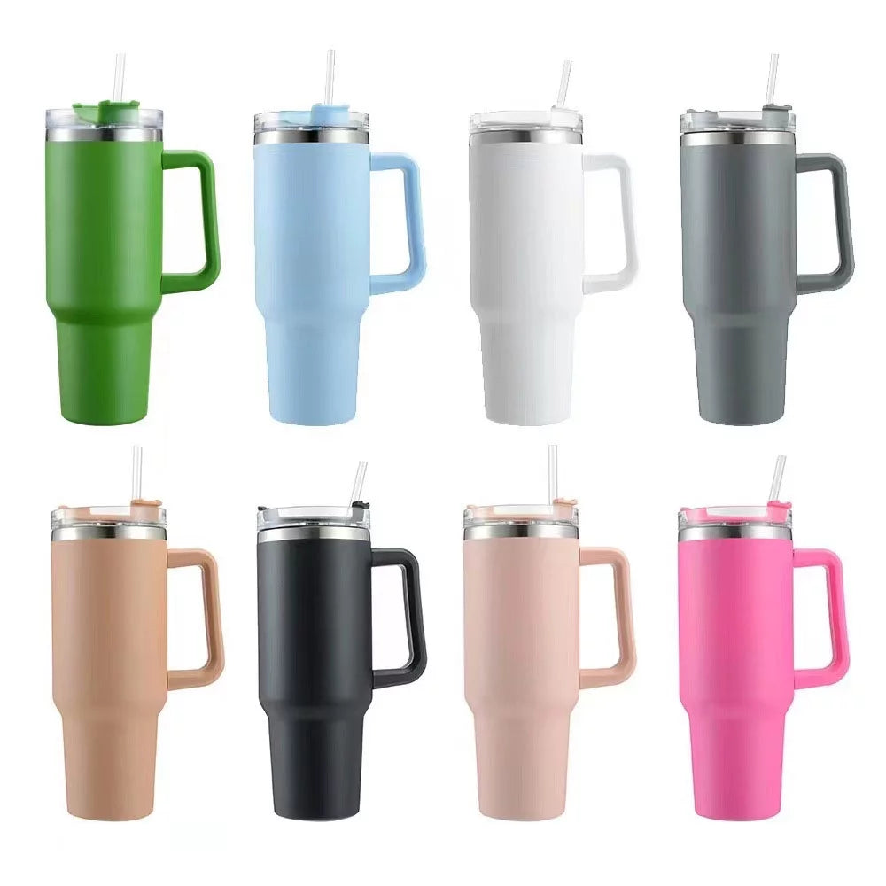 40 OZ Stainless Steel Insulated Travel Tumbler with Straw Y3503