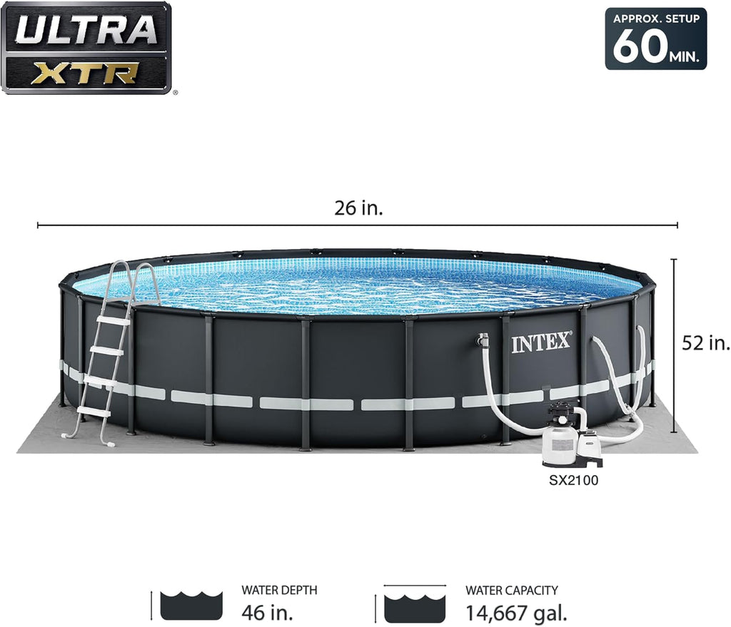 26' x 52" Above Ground Swimming Pool Set with Filter Pump W762620