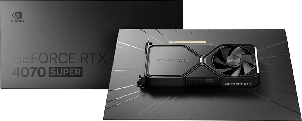 GeForce RTX 4070 SUPER 12GB GDDR6X Graphics Card Titanium/Black P556044
