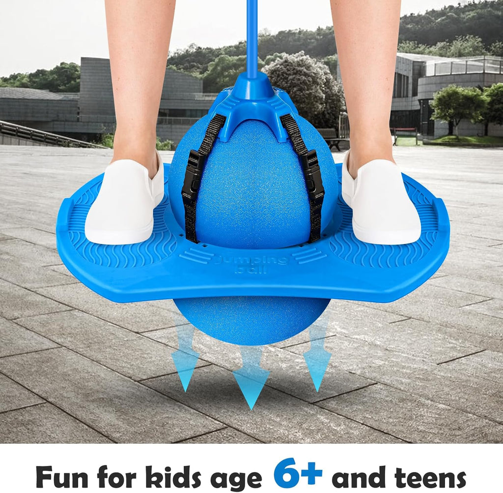 Blue Pogo Stick with Handle and Ball Pump K1193