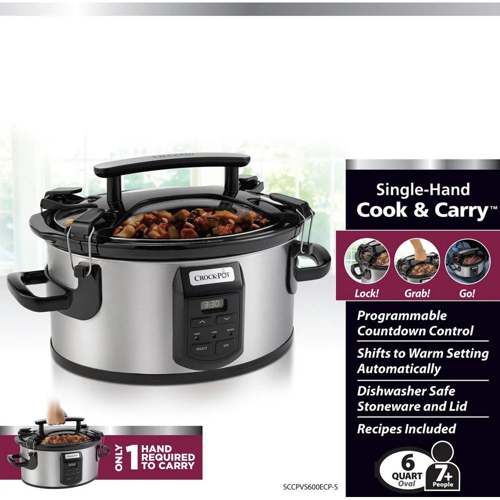 6 Quart Stainless Steel Slow Cooker X260