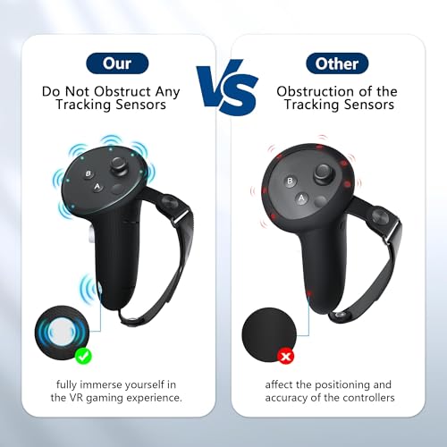 Upgraded Controller Grips Cover with Battery Opening Cover and Knuckle Straps Protector O26758