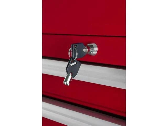 Red 7 Drawer Side Cabinet S342