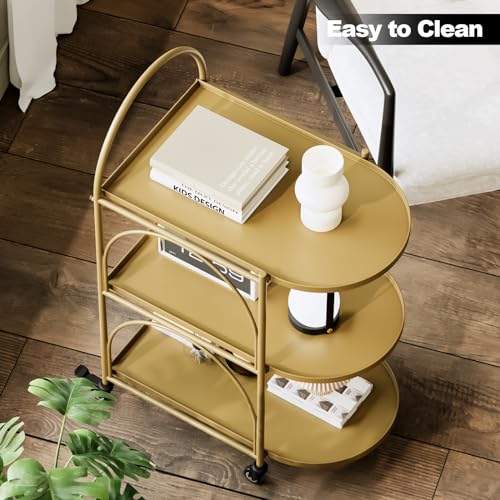 Black Metal Bar Cart with Wheels I3214