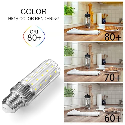E12 LED Candelabra Bulbs, 150 Watt Equivalent, Daylight White 6000K, Non-Dimmable (4 Pack) J57844