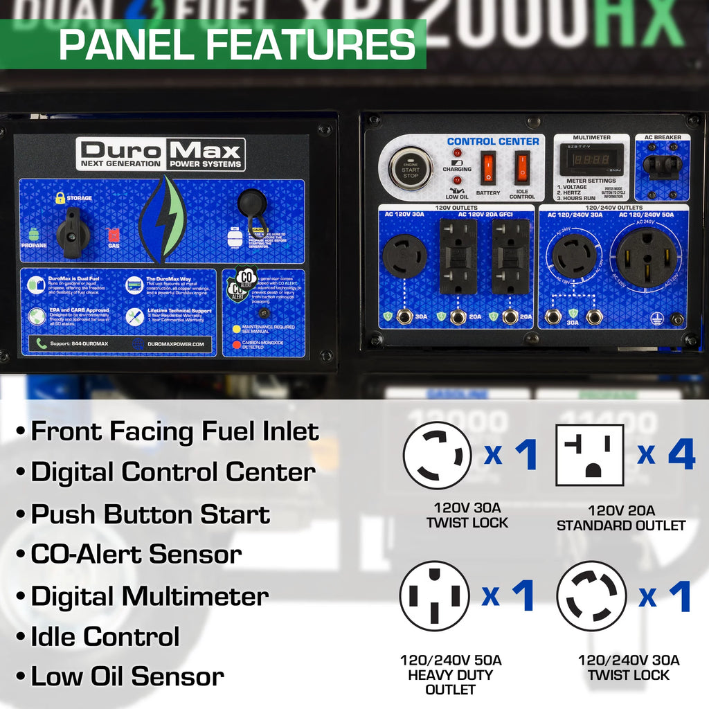 Dual Fuel Gas Propane Portable Generator 12,000 Watt F534