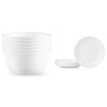 28-oz Soup/Cereal Bowls Set of 6, Winter Frost White Dinnerware Bowls Z49851