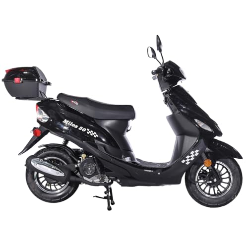 Black 50 Moped with 10" Aluminum Wheels P3429